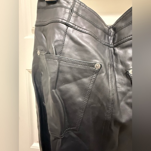 Free People. We the Free Vegan Leather CRVY Lace Front Pants. Size 28. - Picture 8 of 11